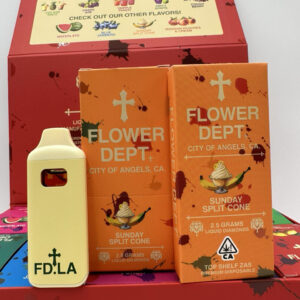 The Flower Dept 2.5G Disposable offers a sleek, user-friendly vape with premium cannabis oil, providing smooth, long-lasting hits and a variety of flavors