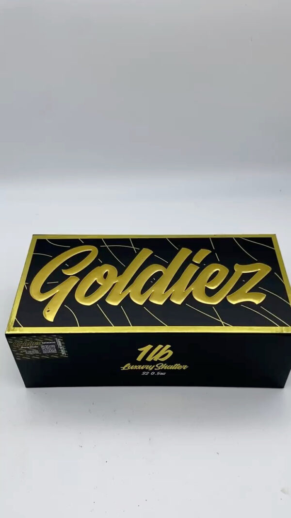 Experience Goldiez Luxury Shatter, a premium cannabis concentrate with high potency, rich terpenes, and exceptional purity for a refined experience.