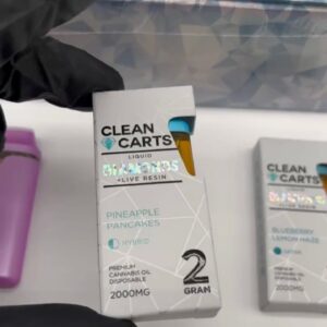 Experience premium vaping with Clean Carts Disposable 2g Resin Liquid Diamonds, offering potent, flavorful, and clean cannabis extracts.