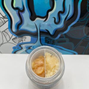 Discover Snooze Drool Badder x Sugar Concentrates in 1 oz baller jars. Enjoy a potent, flavorful cannabis experience with smooth badder and crystalline