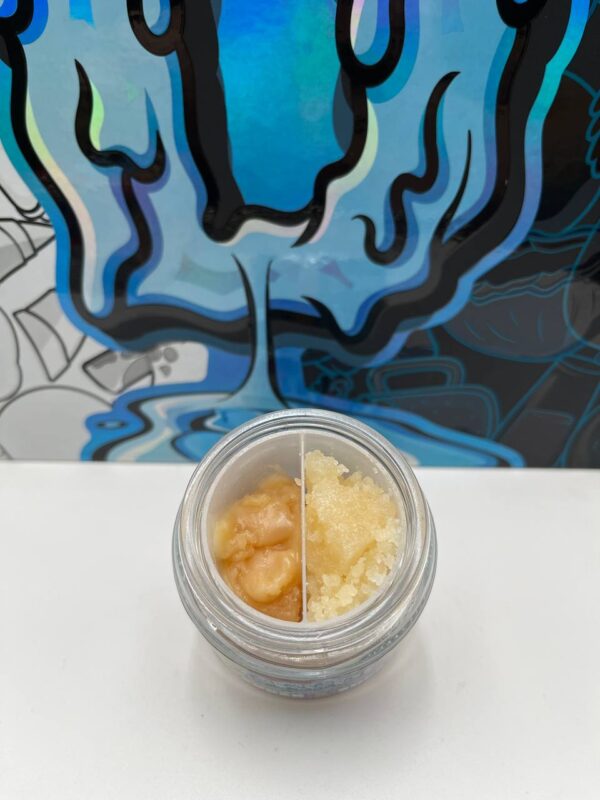 Discover Snooze Drool Badder x Sugar Concentrates in 1 oz baller jars. Enjoy a potent, flavorful cannabis experience with smooth badder and crystalline