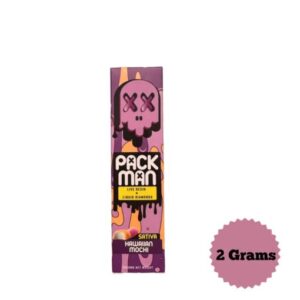 Packman Hawaiian Mochi is a tropical hybrid strain with sweet fruit flavors, uplifting effects, and soothing relaxation, perfect for creativity, stress