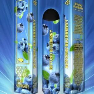 Indulge in the sweet, fruity flavor and potent effects of Gold Coast Clear Beyond Blueberry, a premium concentrate for a smooth vaping experience.