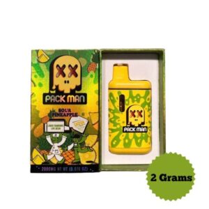 Packman Sour Pineapple is a tropical hybrid with sweet pineapple and sour notes, offering uplifting effects and soothing relaxation, perfect for creativity