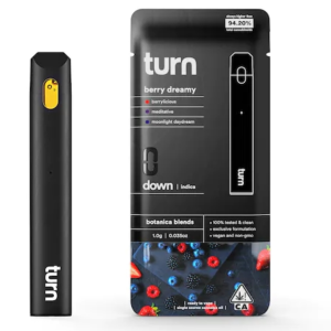 TURN Disposable | Berry Dreamy (Indica) – 1Gram offers a smooth, fruity berry flavor with relaxing effects, perfect for unwinding and stress relief.