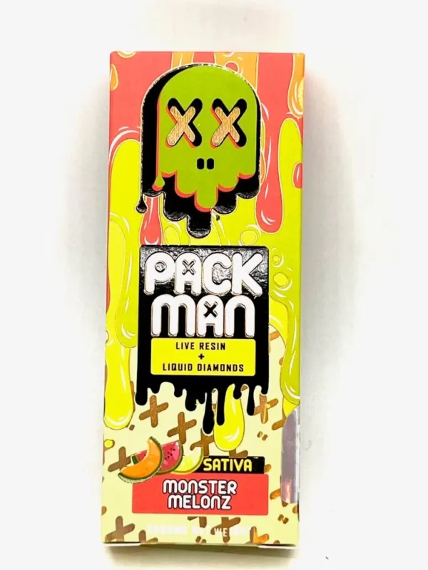 Packman Monster Melonz offer a sweet, refreshing melon flavor with a chewy texture, making them the perfect fruity treat for any occasion.