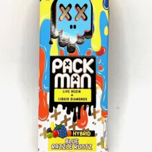 Packman Blue Razzle Runtz offers a chewy, vibrant candy with bold blue raspberry flavor, delivering a sweet, tangy, refreshing experience.