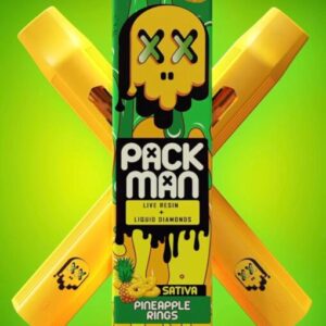 Packman Pineapple Rings is a tropical hybrid with sweet pineapple flavors, offering uplifting effects, creativity, and relaxation for daytime enjoyment.