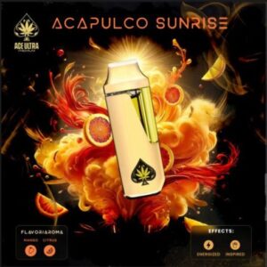ACE Acapulco Sunrise offers a vibrant, citrusy flavor with energizing effects, perfect for boosting creativity, mood, and focus during the day.