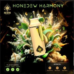 ACE Honedew Harmony offers a refreshing honeydew melon flavor with balanced effects, promoting relaxation, mood enhancement, and mental clarity
