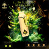 ACE Alien Electric Green Apple delivers a crisp green apple flavor with energizing effects, enhancing creativity and focus for daytime enjoyment.