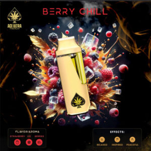 ACE Berry Chill offers a sweet berry flavor with relaxing effects, perfect for stress relief, mood enhancement, and unwinding after a long day.