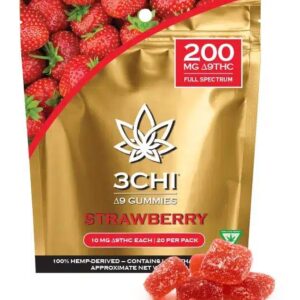 3CHI | Delta-9 THC Gummies - Strawberry | 200mg - 20ct