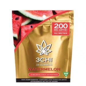 3CHI | Delta-9 THC Gummies - Watermelon | 200mg - 20ct