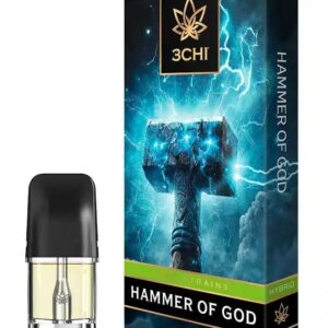 3CHI | True Strain THC Vape Pod - Hammer of God | Hybrid - 2g Disposable Vape Pod