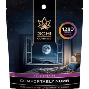 3CHI | True Strains High Potency Gummies Comfortably Numb Indica | 128mg - 2ct