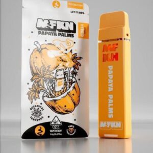 Experience the tropical sweetness of papaya with ItsAMfknDonut 2G Disposable Papaya Palms, offering smooth, flavorful vaping in a convenient device.