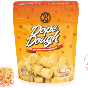 Baked Bags | Dope Dough - Churros Edibles | D9 THC Cookie Dough Bites | 5mg - 40ct