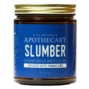 Relax and unwind with Brothers Apothecary Chamomile & CBD Bath Soak. 750mg of CBD for soothing stress relief and ultimate relaxation.