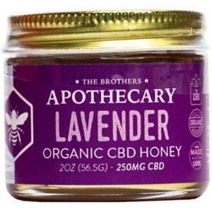 Soothe your body and mind with Brothers Apothecary Lavender CBD Honey. 250mg CBD in 2oz for relaxation and natural wellness.