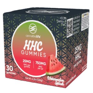 Cannabis Life | Watermelon Splash HHC Gummies | 25mg - 30 Count