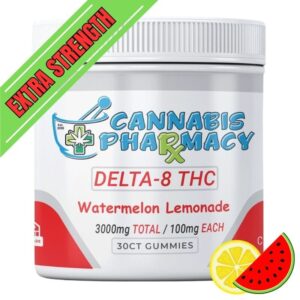 Cannabis Pharmacy Delta-8 THC Gummies | 100mg - Watermelon Lemonade - 30ct