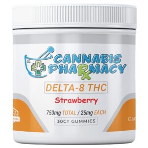 Cannabis Pharmacy Delta-8 THC Gummies | 25mg - Strawberry - 30ct