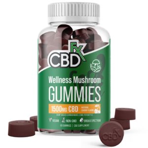 CBDfx | CBD & Mushrooms Wellness Gummies | 1500mg - 60ct