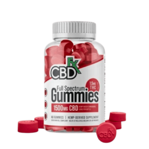 CBDfx Full Spectrum CBD Gummies Mixed Berry offer 1500mg of CBD in 60 delicious gummies, promoting relaxation, balance, and overall wellness.