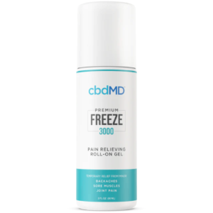 Experience fast relief with cbdMD's 3000mg CBD Freeze Roll On, a cooling, non-greasy cream for targeted muscle and joint pain.