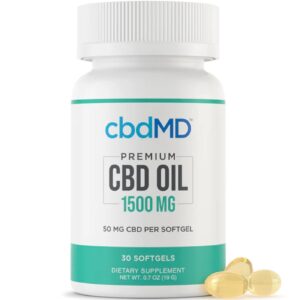 Discover CBDMD's Broad Spectrum Softgels with 1500mg of CBD in each bottle, offering convenient, fast-acting support for daily wellness.