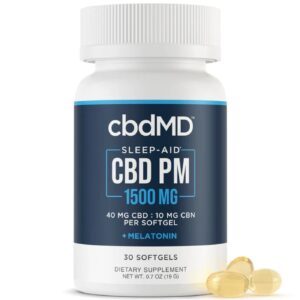 cbdMD | CBD Sleep Capsules | 50mg CBD+CBN – 30 Count