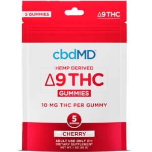 cbdMD | Delta-9 THC Gummies Cherry | 10mg-5 Count