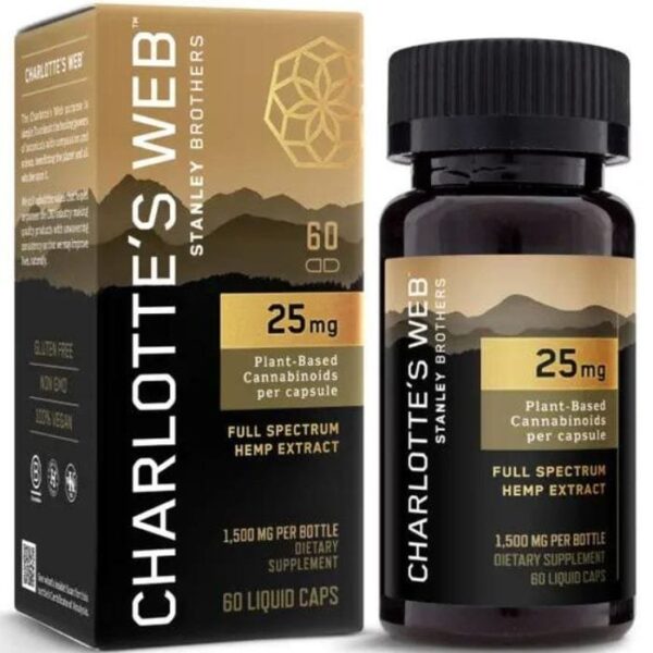Charlotte’s Web CBD Softgels offer 25mg CBD per softgel in a convenient 4-pack. Support relaxation, stress relief, and wellness daily.