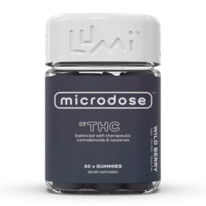 Lumi Labs Wild Berry Microdose THC Gummies combine 3mg D9, 12mg CBD, and 3mg CBN for a balanced, calming, and enjoyable experience.