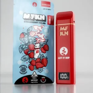 Savor the fresh, sweet taste of ripe strawberries with MFKN Disposable 2G Strawberry Fields, offering a smooth, convenient, and lasting vape.