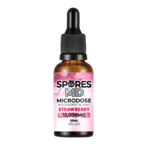 sporesMD | Trips 15000mg Strawberry Mushroom Tincture | Nootropic Blend