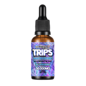 sporesMD | Trips 30,000mg Blueberry Mushroom Tincture | Nootropic Blend