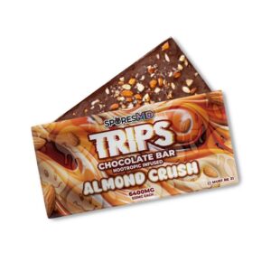 sporesMD | Trips Almond Crush Magic Mushroom Chocolate Bar | 12 squares per bar