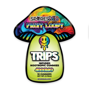 sporesMD | Trips Fruit Loopy Magic Mushroom Gummies | 10ct bag