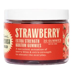 Super Speciosa Extra Strength Kratom Gummies in Strawberry offer a potent, flavorful, and convenient way to experience kratom's benefits in 30ct.