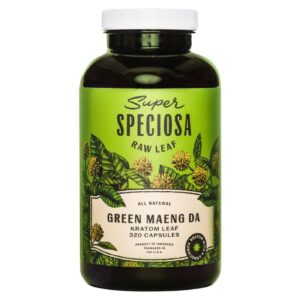 Super Speciosa | Green Maeng Da Kratom Capsules | Bulk Kratom - 320ct