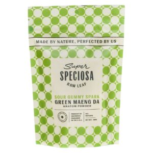 Super Speciosa | Green Maeng Da Kratom Powder | Sour Gummy Spark Flavored Kratom Powder - 100g