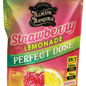Tillmans Tranquils | 25:1 CBD:Delta-9 THC Gummy (15ct) - 260mg - Strawberry Lemonade