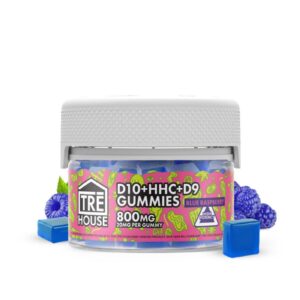 TRE House | THC Blend Gummies - Blue Raspberry | 20mg D9, D10, & HHC - 40ct