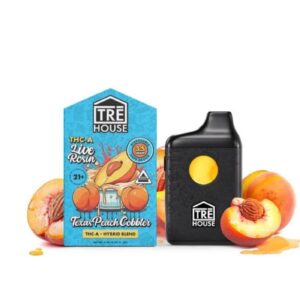 TRE House | THCA Vape Pen - Texas Peach Cobbler | Hybrid - 3.5g Live Rosin