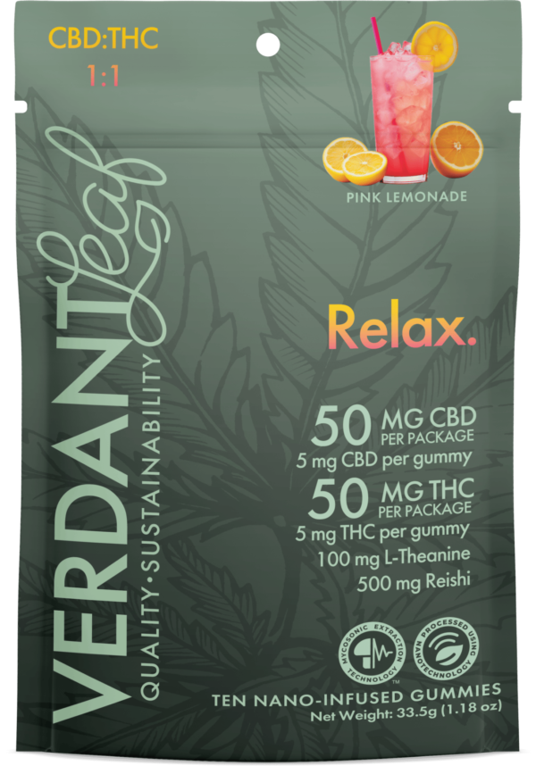 Relax and unwind with Verdant Leaf Mushroom Gummies. A THC blend of nootropic mushrooms for stress relief and calm, 10ct pack.