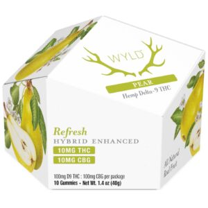 WYLD | Pear Gummies | 10mg Delta-9 THC + 10mg CBD - 10 Count
