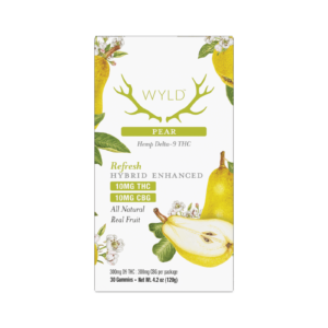 WYLD | Pear Gummies | 10mg Delta-9 THC + 10mg CBD - 30 Count